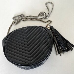 Pinkyotto Black Quilted Crossbody Bag with Chain Strap